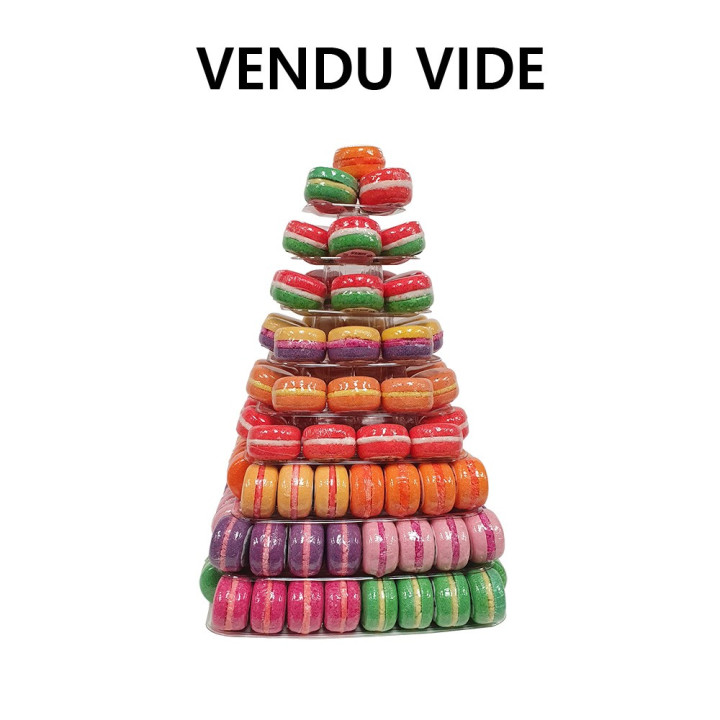 Présentoir Pyramide 120 Macarons effervescents (43x30x30 cm) VENDU VIDE