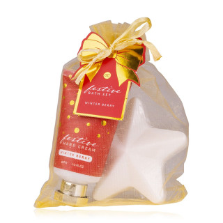 Coffret pour les mains FESTIVE ROUGE, senteur vanille