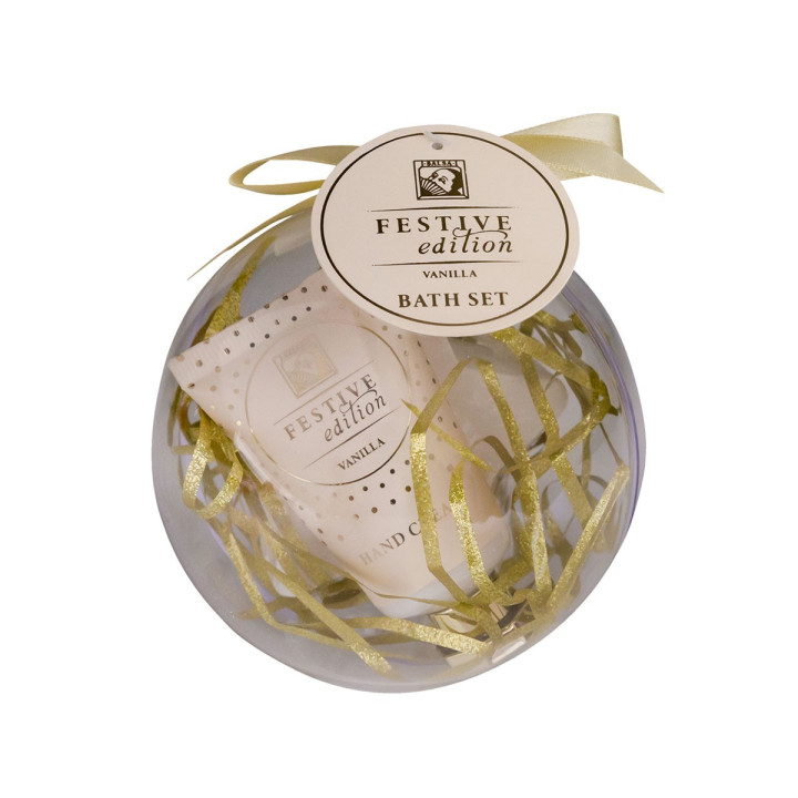 PROMO  Coffret sphère mains & bain FESTIVE OR, senteur Vanille