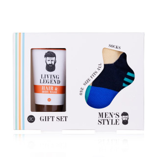 Coffret gel douche & cheveux+ chaussette MEN'S STYLE