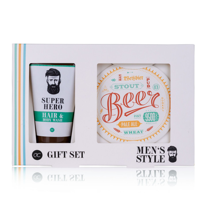 Coffret gel douche &cheveux+sous verre MEN'S STYLE