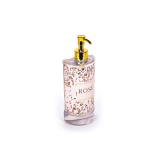 PROMO Distributeur savon mains BEAUTIFUL FLOWERS, senteur Rose
