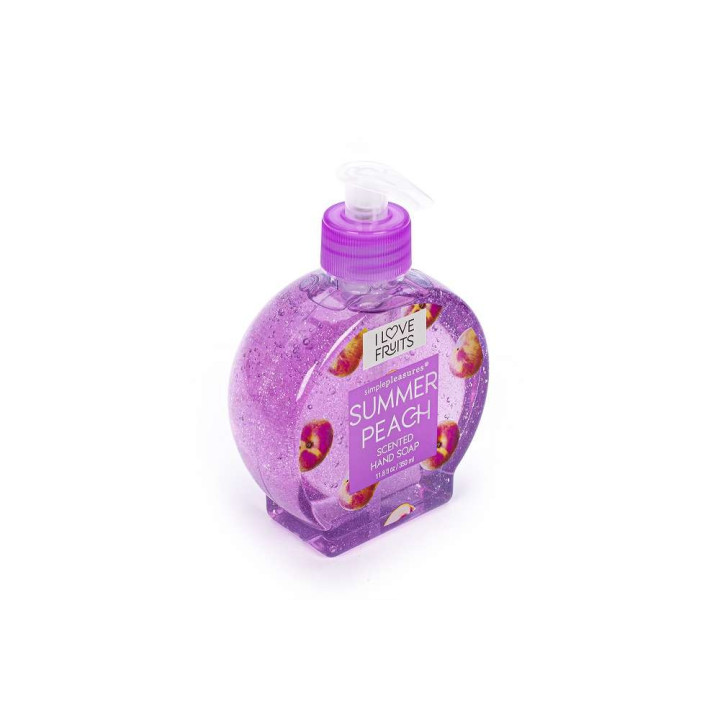 PROMO Distributeur savon mains 250ml FRUIT FIESTA, 4 modèles et senteurs assortis  Coco/Pêche/Melon/Pamplemousse