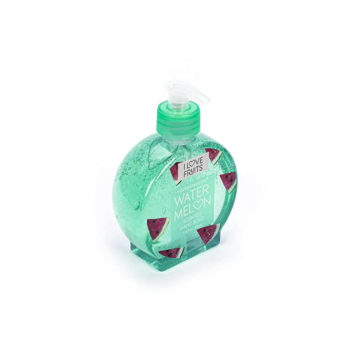 PROMO Distributeur savon mains 250ml FRUIT FIESTA, 4 modèles et senteurs assortis  Coco/Pêche/Melon/Pamplemousse