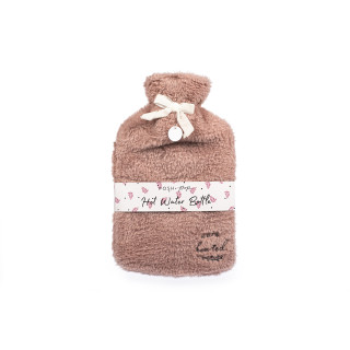 PROMO Bouillotte fourrure rose