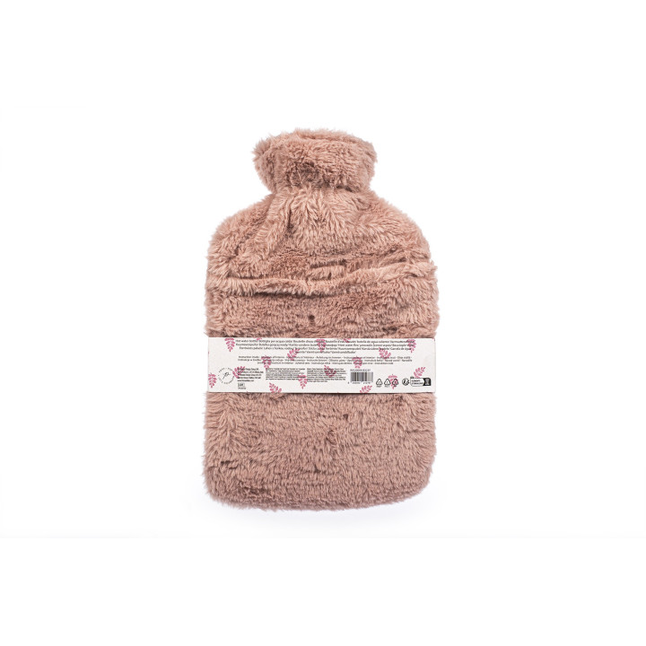 PROMO Bouillotte fourrure rose