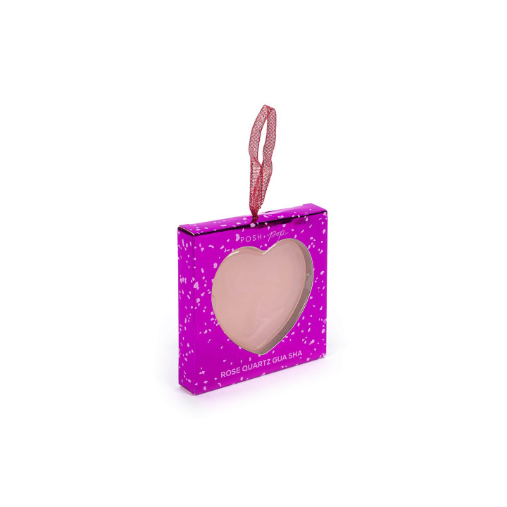 PROMO Pierre de massage visage en quartz rose cœur METALLIC GLAM