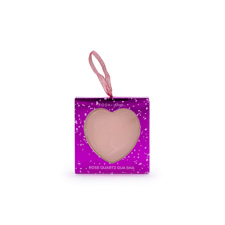 PROMO Pierre de massage visage en quartz rose cœur METALLIC GLAM