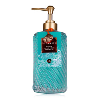 PROMO Distributeur en verre savon mains 400ml OCEAN SPA,senteur brise fraiche