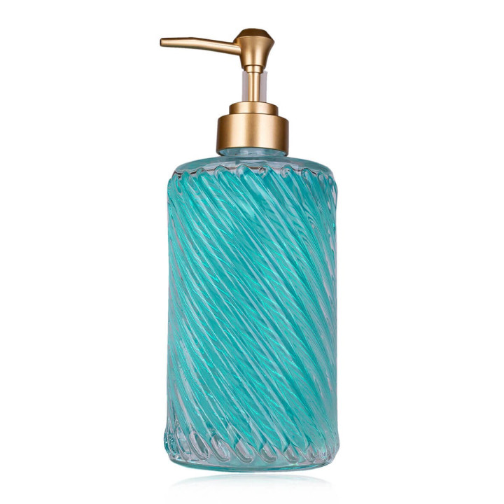 PROMO Distributeur en verre savon mains 400ml OCEAN SPA,senteur brise fraiche