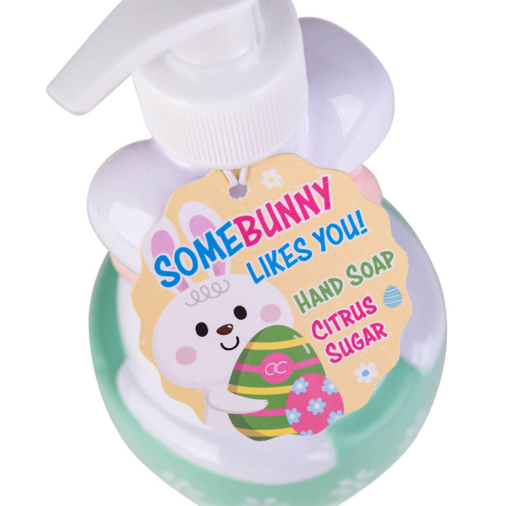 PROMO Distributeur savon mains 500ml SOMEBUNNY LIKES YOU, senteur sucre d'agrumes