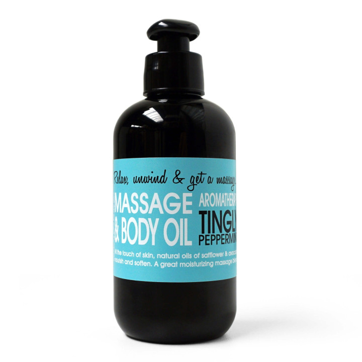 Huile de massage 200ml AROMATHERAPIE  JUST NO NONSENSE, Menthe poivrée