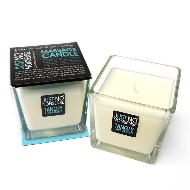PROMO Bougie de massage 200g AROMATHERAPIE JUST NO NONSENSE, menthe poivrée