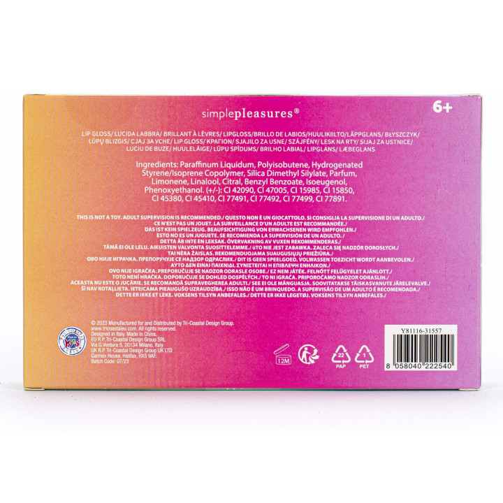 PROMO Coffret de 4 Lipgloss parfumés KIDS CUTIES Cerise/Banane/Kiwi