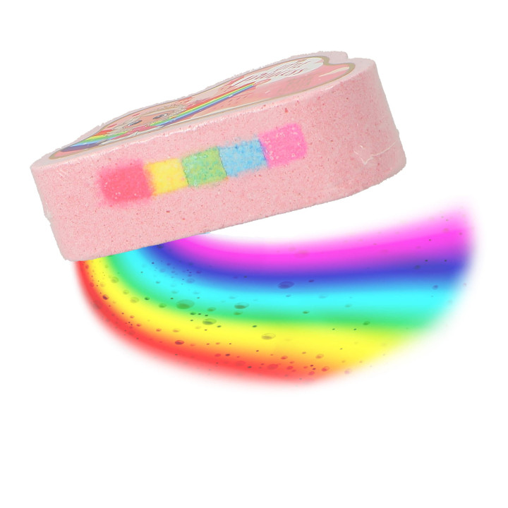 Galet effervescent effet arc en ciel dans le bain LITTLE PRINCESS