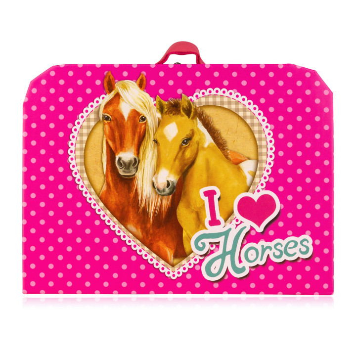 Coffret pour le bain +valisette I LOVE HORSE