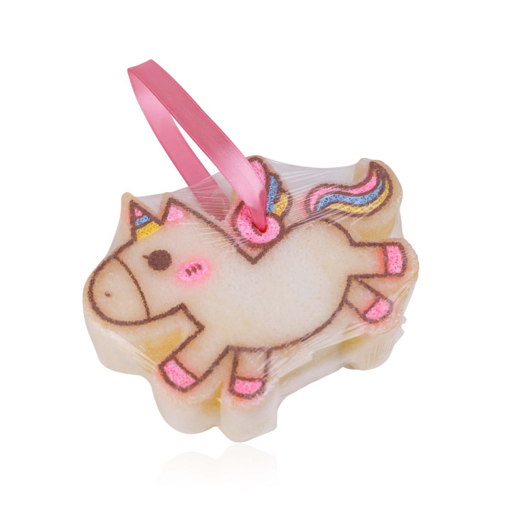 Eponge imbibée de savon MAGICAL UNICORN, senteur fraise