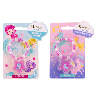 Baumes lèvres sur bracelet MAGICAL UNICORN & MERMAID