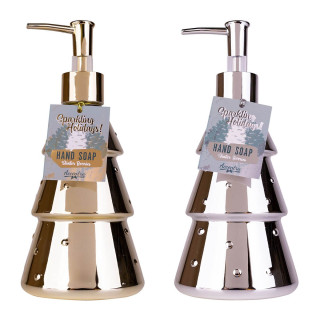 Distributeur savon mains 500ml  XMAS TREE, 2 modèles assortis