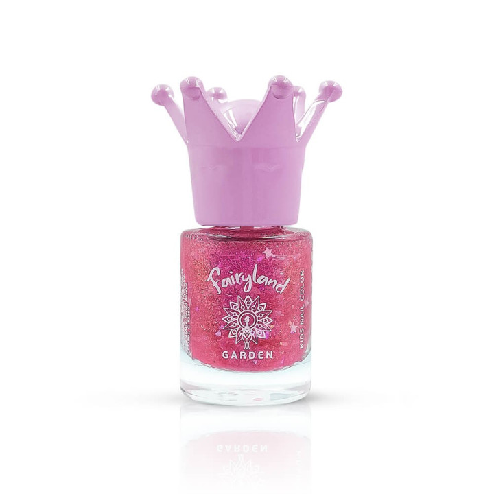 Vernis à ongles à base d'eau FAIRYLAND, Fuchsia pailleté Rosy