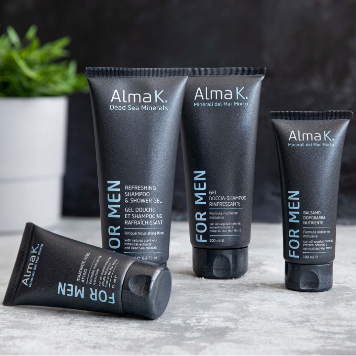 PROMO Gel Douche et Shampooing Rafraîchissant ALMA .K FOR MEN