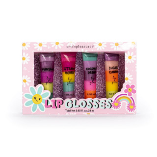 Coffret 4 Lipgloss parfumés DREAM POP, 4 senteurs
