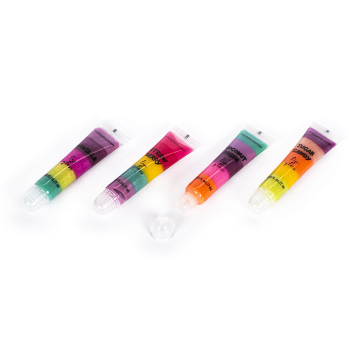 Coffret 4 Lipgloss parfumés DREAM POP, 4 senteurs