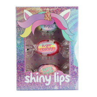 Coffret baumes lèvres LICORNE en forme de bonbon