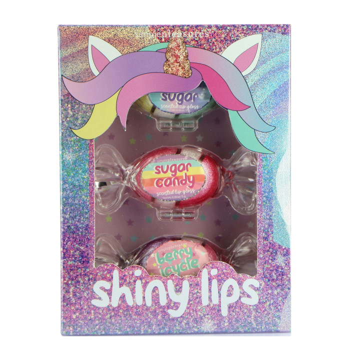 Coffret baumes lèvres LICORNE en forme de bonbon