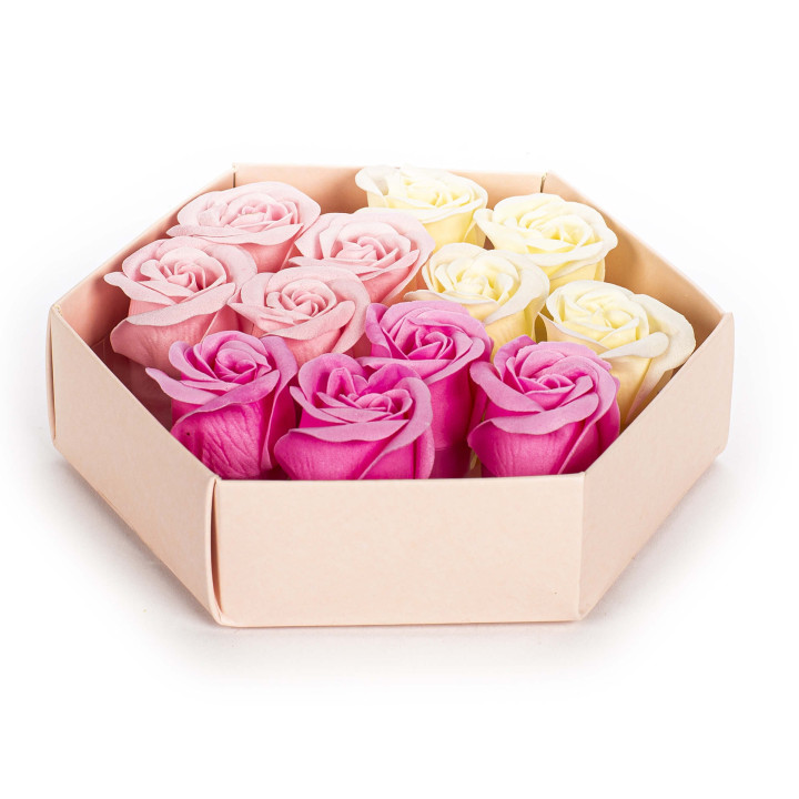 Coffret roses de savon COSY PINK