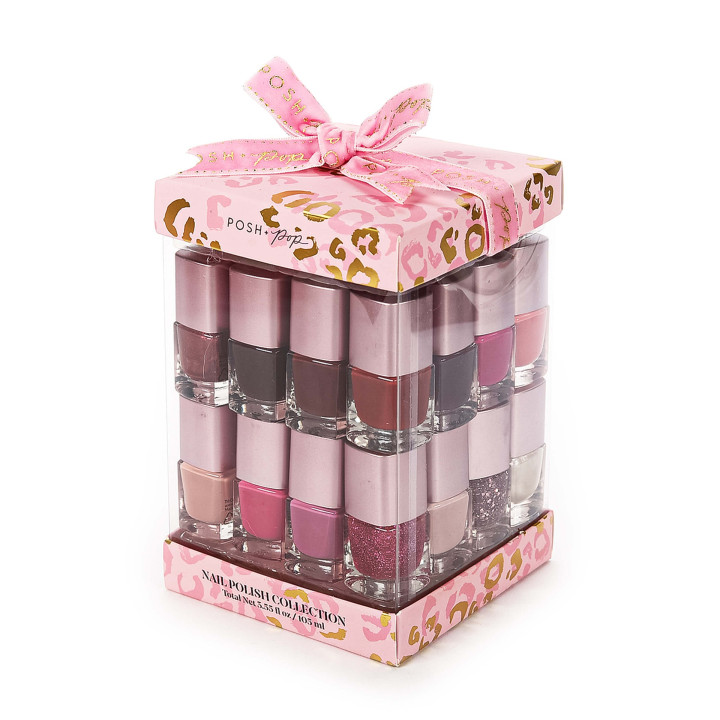 Coffret 14 vernis à ongles COSMETIC LEOPARD
