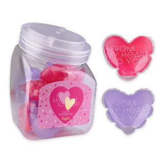 PROMO Berlingots de gel douche 50ml FROM MY HEART TO YOURS, 2couleurs assorties