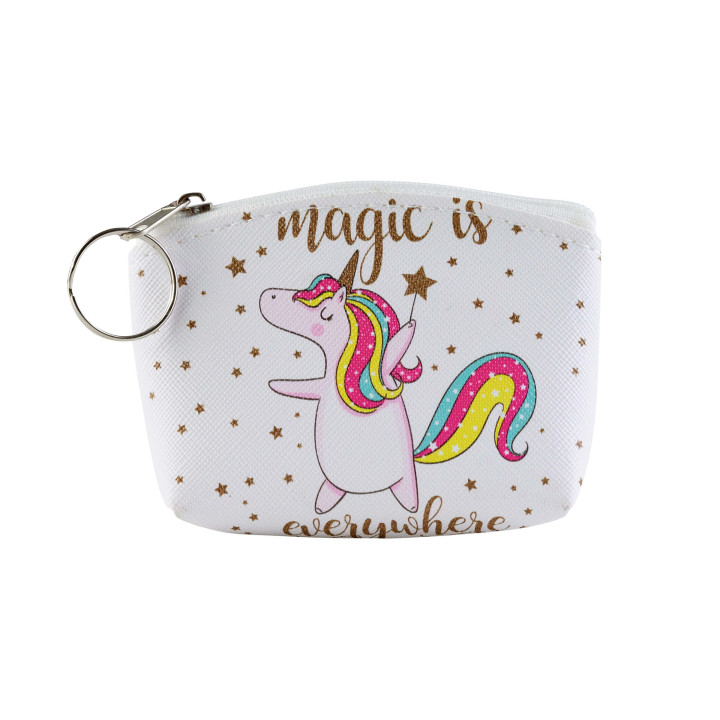 PROMO Portes Monnaie MAGICAL UNICORN (10x7x2 cm), 6 modèles assortis
