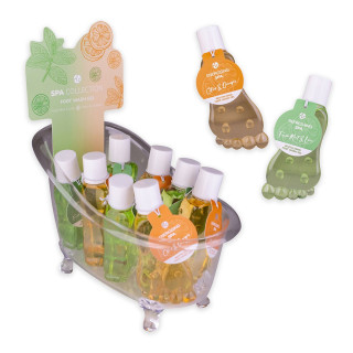 Gel lavant revitalisant pieds SPA COLLECTION, 2 modèles assortis