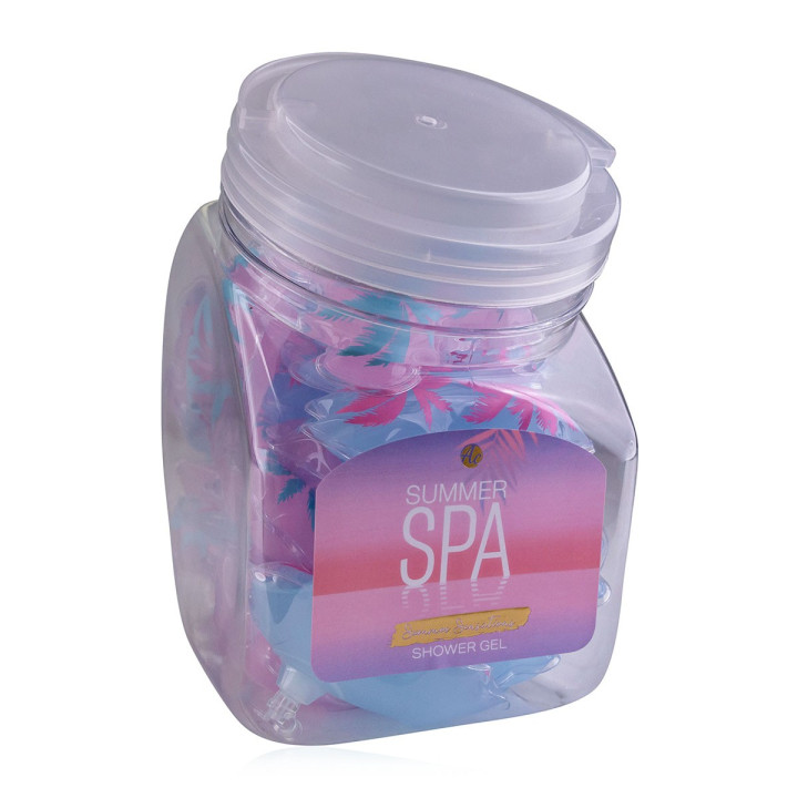 Berlingots de gel douche 50ml SUMMER SPA, 2 couleurs assorties
