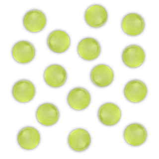 Perle de bain ronde transparent vert, Senteur Pomme