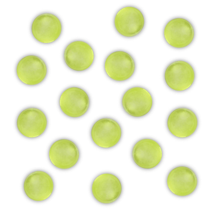 Perle de bain ronde transparent vert, Senteur Pomme