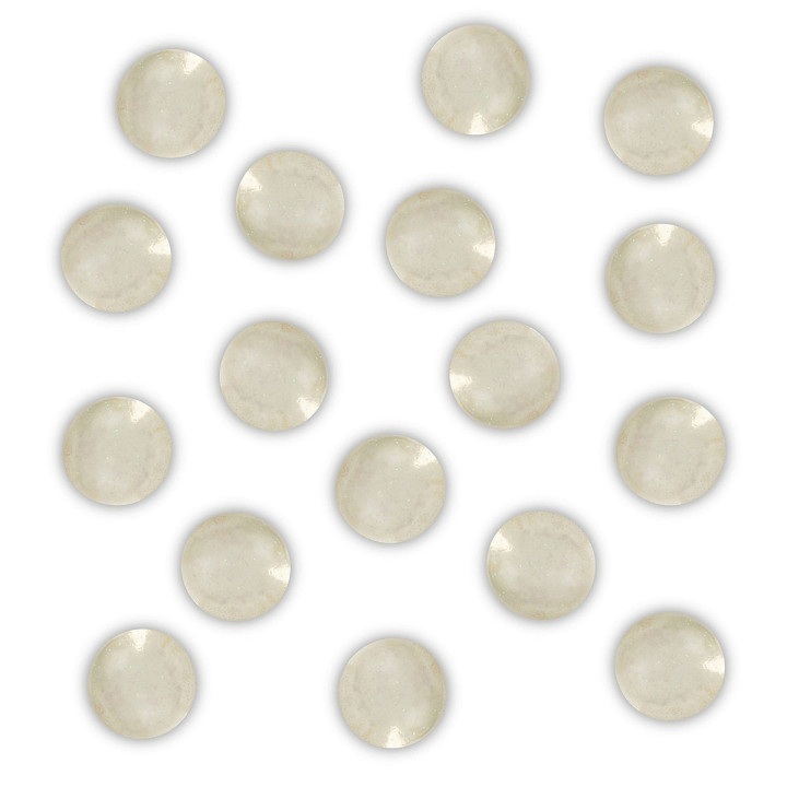 Perle de bain ronde transparent à paillette dorées, Senteur Vanille