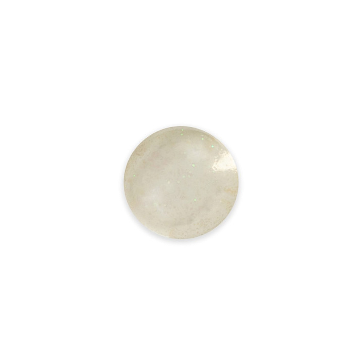 Perle de bain ronde transparent à paillette dorées, Senteur Vanille