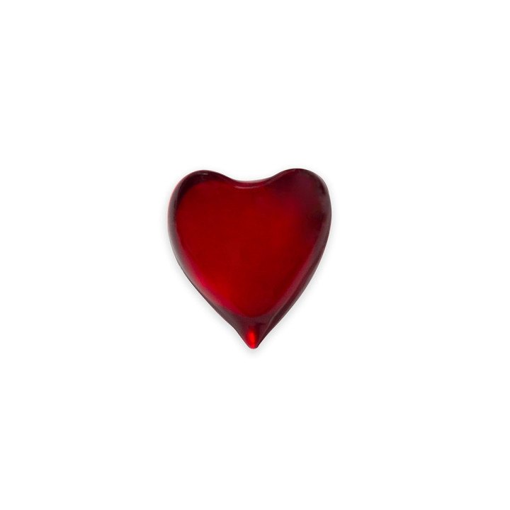 Perle de bain cœur rouge transparent, Senteur Fraise