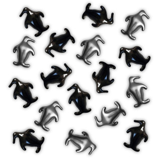 Perle de bain Pingouin Noir & Argent nacré, Senteur Ice