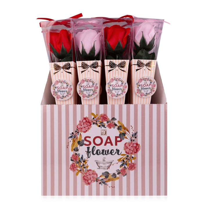 Coffret 1 rose en papier de savon, 2 modèles assortis