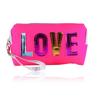 Trousse de toilette  rose Love (18x10x6 cm)
