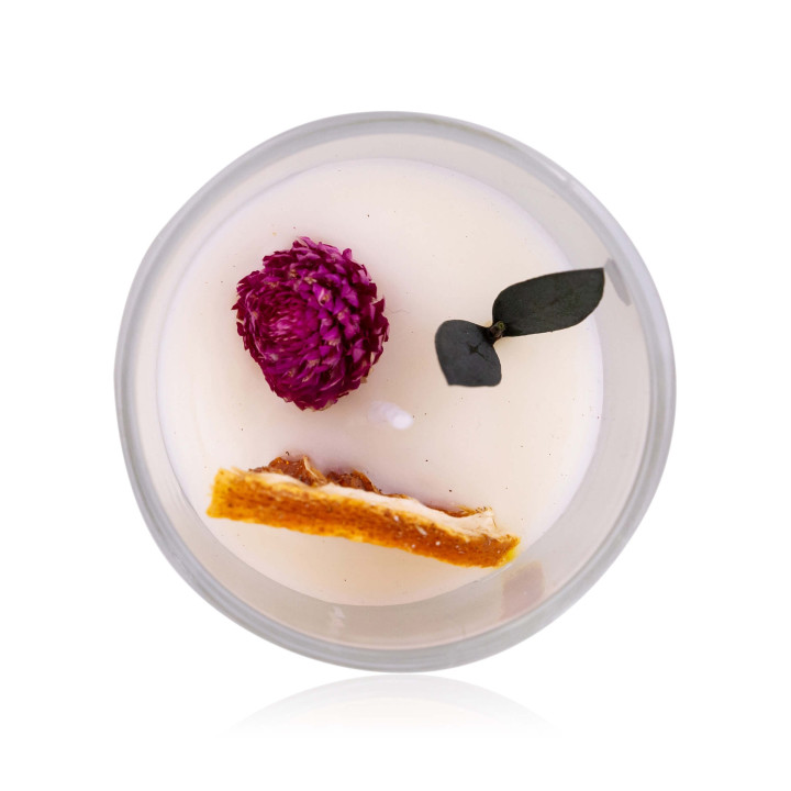 INCOMPLET -PROMO Bougie parfumée dans photophore en verre (6,7 cm), 3 modèles assortis