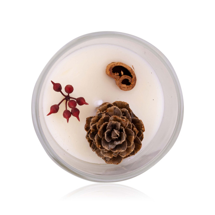 INCOMPLET -PROMO Bougie parfumée dans photophore en verre (6,7 cm), 3 modèles assortis