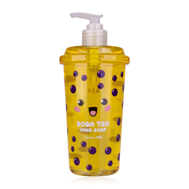 PROMO Distributeurs savon mains 500ml BUBBLE TEA, 3 couleurs et senteurs assorties