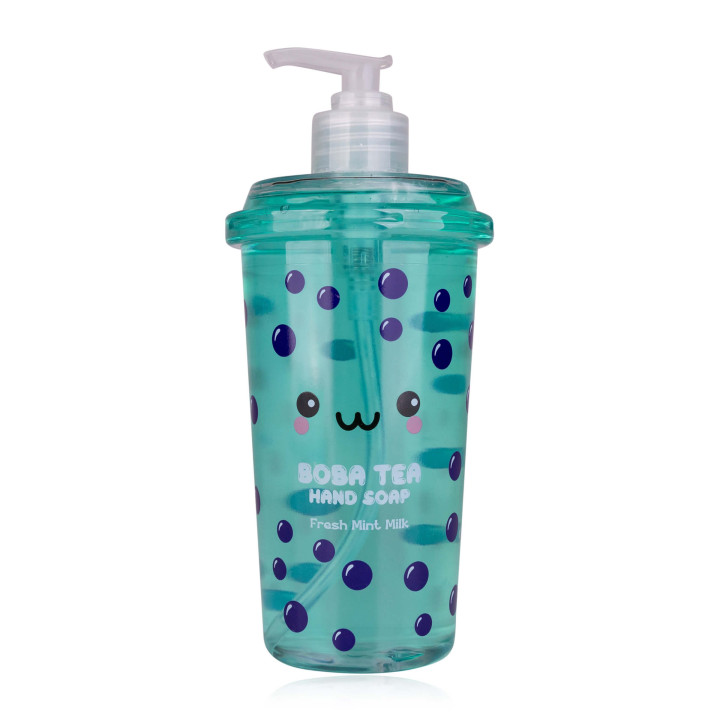 PROMO Distributeurs savon mains 500ml BUBBLE TEA, 3 couleurs et senteurs assorties