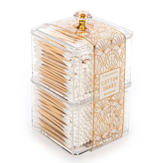 PROMO  Organisateur maquillage 2 niveaux+ cotons tiges TAHARI