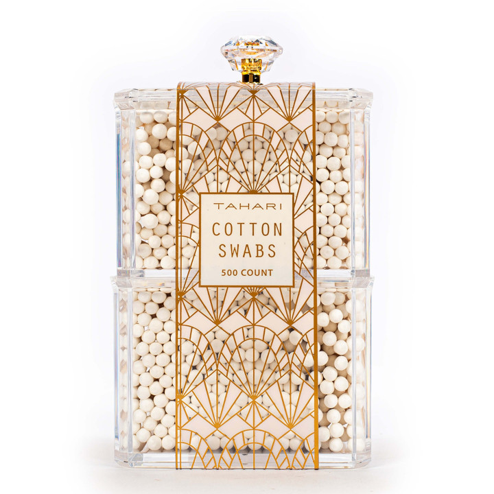 PROMO  Organisateur maquillage 2 niveaux+ cotons tiges TAHARI