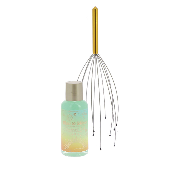 Coffret Gel douche+ masseur de tête RISE AND SHINE